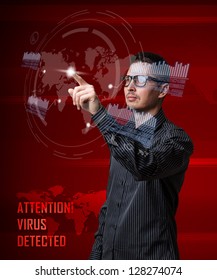 Digital concept, computer virus detection