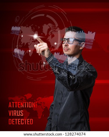 Digital concept, computer virus detection