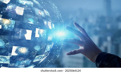 Digital contents concept. Social networking service. Streaming video. NFT. Non-fungible token. - Shutterstock ID 2025064124