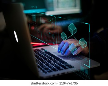 Digital crime by an anonymous hacker - Shutterstock ID 1104796736