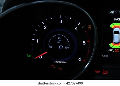 Digital Dashboard Modern Car Showing All Stock Photo 427329490 ...