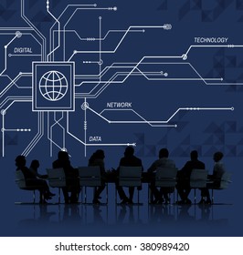 Digital Data Computer Technology Electronic Concept