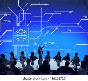 Digital Data Computer Technology Electronic Concept