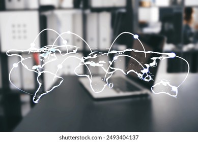 Digital data and graph in 3D