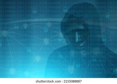 Digital Data Hacking, Hacker Attack, Cybercrime, Protection Against Server Hacking, Personal Information, Antivirus, Cyber Security