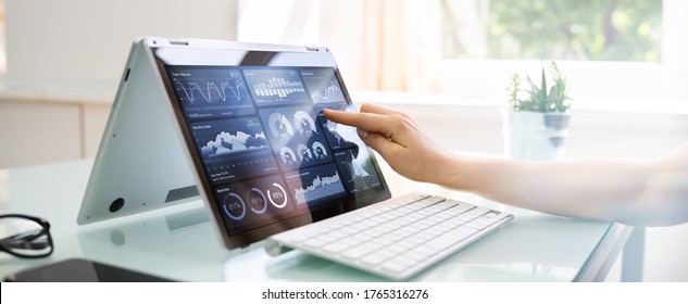 Digital Data Technology. KPI Business Dashboard Technology