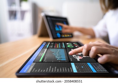 Digital Data Technology. KPI Business Dashboard Technology - Shutterstock ID 2058408551