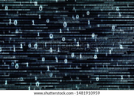digital data transfer. multiple layers of binary code