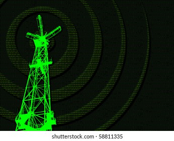 The digital data transmission concept.