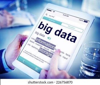 Digital Dictionary Big Data Information Storage Concept