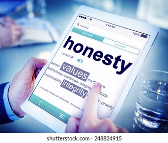 Digital Dictionary Honesty Values Integrity Concept
