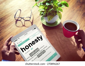 Digital Dictionary Honesty Values Integrity Concept