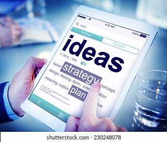 Digital Dictionary Ideas Strategy Plan Concept