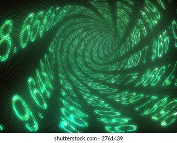 Digital display, 3d generated background