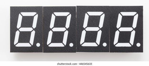 digital display electronic clock layout