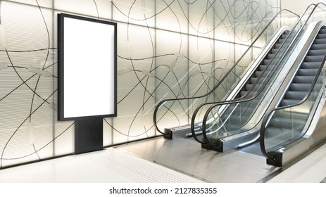 Digital Display Next To Escalator