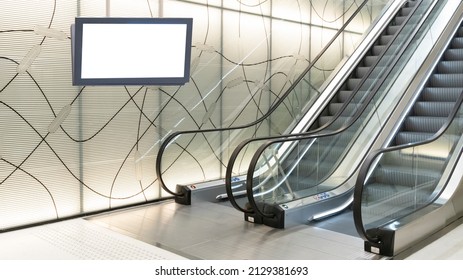 Digital Display Next To Escalator