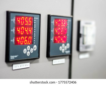 Digital display of switch gear in power plant. - Shutterstock ID 1775572406
