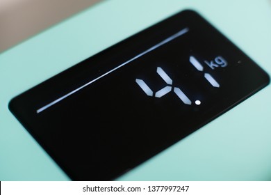 digital display of a weight scale