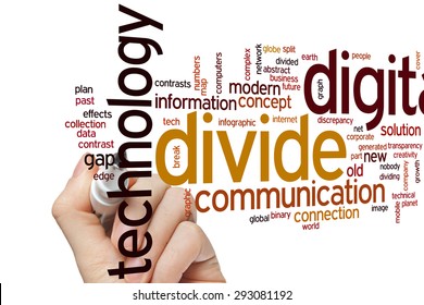 Digital Divide Concept Word Cloud Background