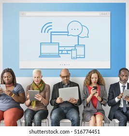 Digital Electronic Devices Technology Concept