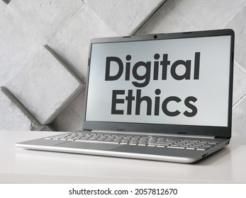 Digital Ethics Is Shown On A Business Photo Using The Text
