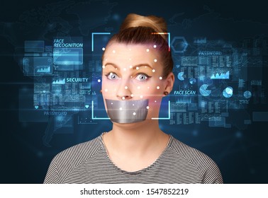 Digital Face Recognition System concept