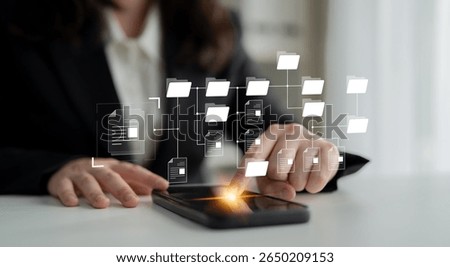 Digital file structure showing folder organization, file hierarchy, and document arrangement. File structure supports management, improves access, and file structure enhances clarity. Latch