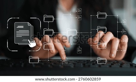 Digital file structure showing folder organization, file hierarchy, and document arrangement. File structure supports management, improves access, and file structure enhances clarity. Marrow