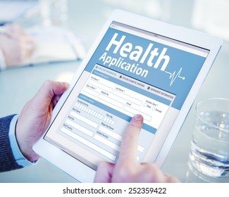 Digital Health Insurance Application Form Concept - Shutterstock ID 252359422