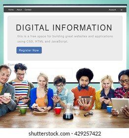 Digital Information Data Network Technology Concept