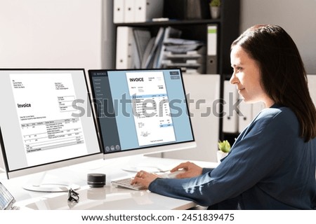 Digital invoice statement for e-bill from electronic accountant
