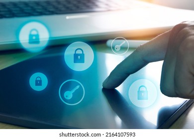 Digital Key And Privacy Management Policy For File Data Transfer , Cyber Security Awareness Concept