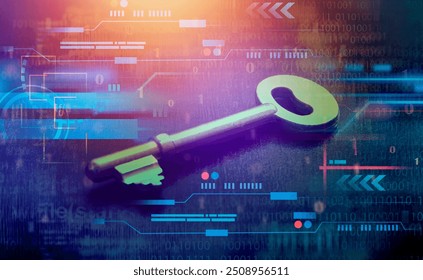 digital key and privacy management policy for file data transfer , cyber security awareness training to protect important business data - Powered by Shutterstock