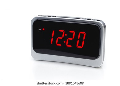 Digital Led Clock Radio On White