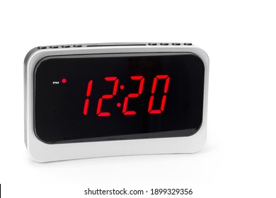 Digital Led Clock Radio On White