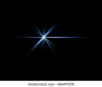 Blue Warm Color Bright Lens Flare Stock Vector Royalty Free