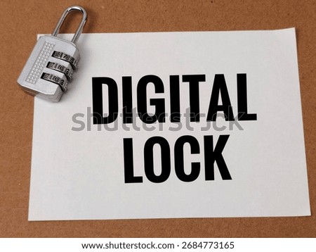 Digital Lock Concept with Combination Padlock Symbol, Cybersecurity Idea for Data Protection, Online Privacy, Information Safety, Secure Access and Confidential Control. 