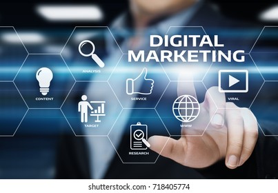 Digital Marketing Content Planning Advertising Strategy concept.