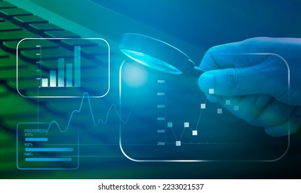 Digital Marketing data analytics, Conversion Rate , Online contents and social media management concept
