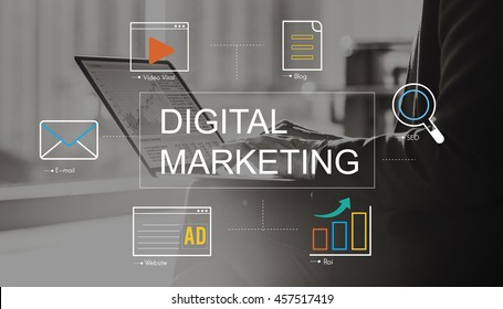 Digital Marketing Media Technology Graphic Concept - Shutterstock ID 457517419
