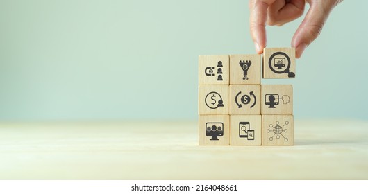 Digital Marketing Metrics And KPIs Concept. Measuring Values To Prove The Effectiveness And Success Of Projects And Campaigns Across Marketing Channels.  Metrics Of Traffic, Conversion And Revenue.