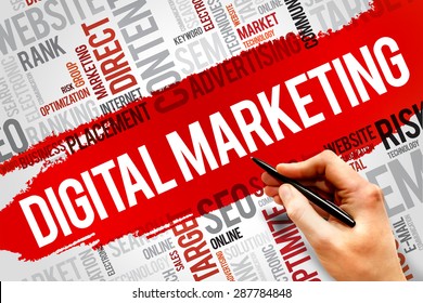 Digital Marketing Word Cloud Business Concept Stock Photo 287784848 ...