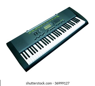 Digital Midi Keyboard Isolated On White