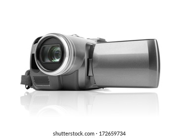 Digital MiniDV Camcorder Isolated On White