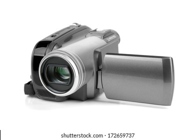 Digital MiniDV Camcorder Isolated On White