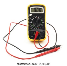 Digital Multimeter Probes Blue Backlit Display Stock Photo (Edit Now ...