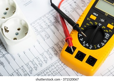 Digital multimeter close up