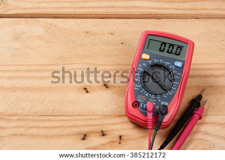digital multimeter or multitester or Volt-Ohm meter, an electronic measuring instrument that combines several measurement functions in one unit.