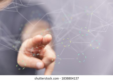 digital network binary code interface digital touch